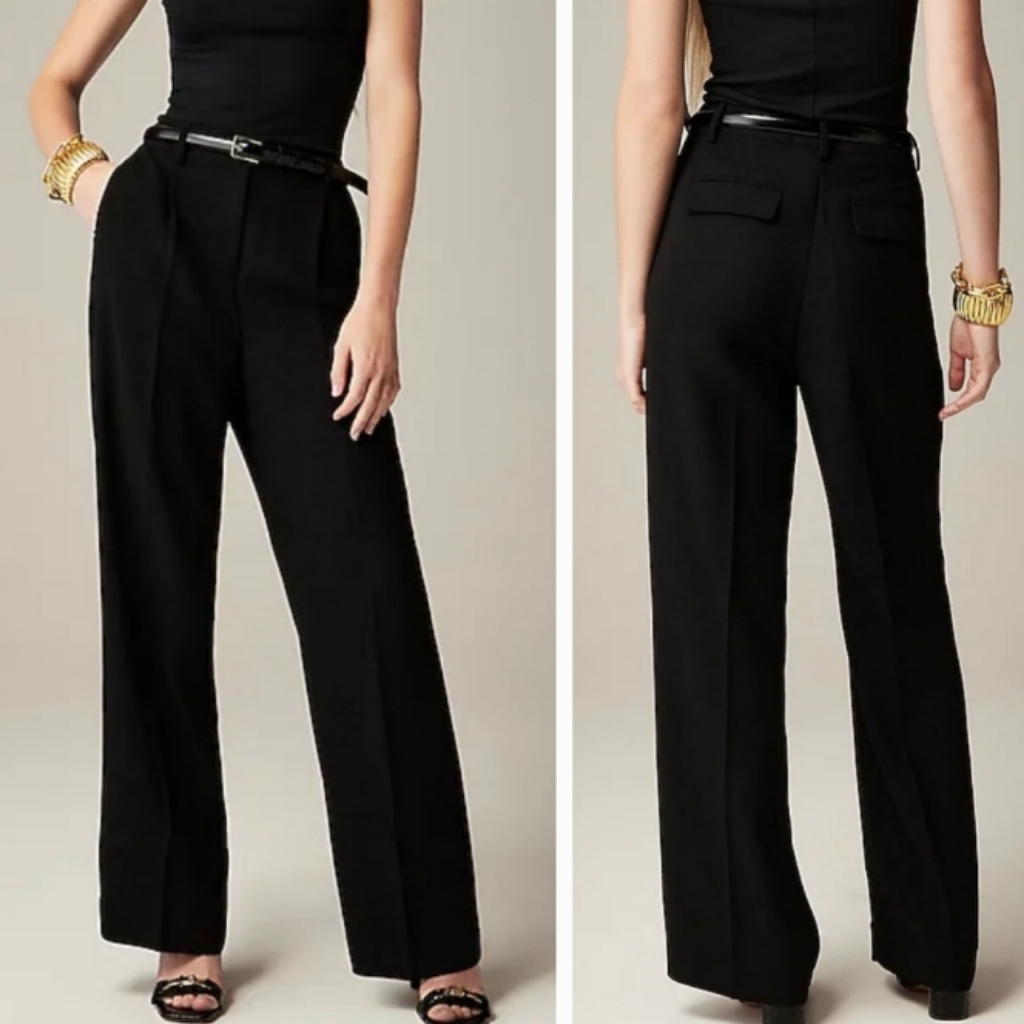 Wide-Leg Essential Pant In City Crepe